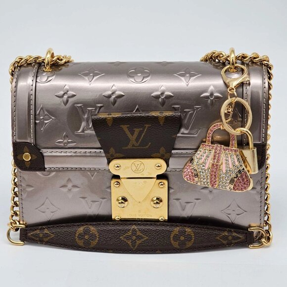 Authentic Louis Vuitton Lock & Key with unbranded Rhinstone Bag Keycharm - Picture 8 of 8